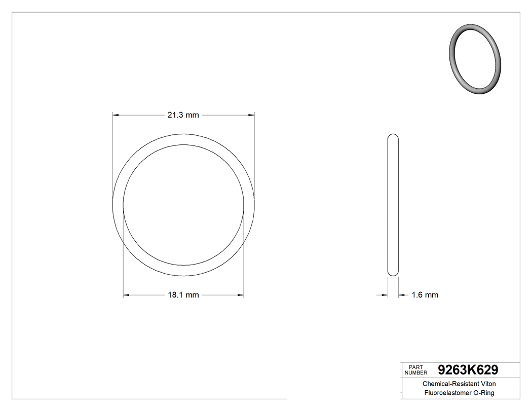 Technical drawing - 9263K629